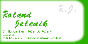 roland jelenik business card